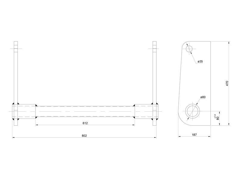 Loader Bracket, Replacement for: Manitou. 119885 - Image 3